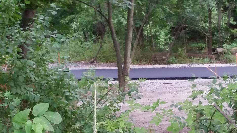 Newly paved portion of the Neponset Trail